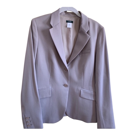 J. Crew Suit Jacket Size 8 Taupe color - Picture 3 of 7